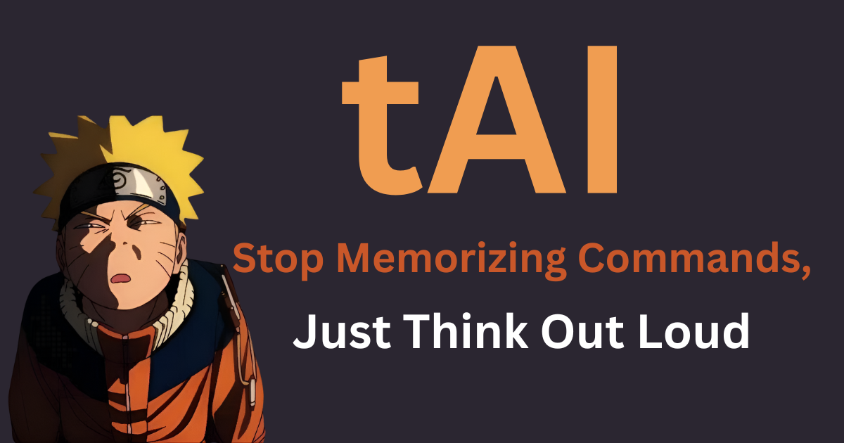 tAI - Get Terminal Commands Using Natural Language - AI With Shoaib